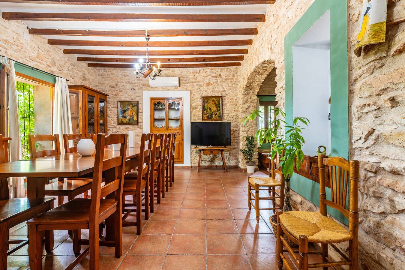 Masia rural 'El Catala' con vistas a la montaña, piscina privada de sal y aire acondicionado in Vall d'Alba, Provincia de Castellón