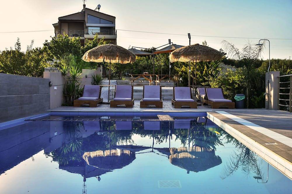 Dreideckige luxuriöse 3-Bett-3Wc Villabayviewcrete in Limenas Chersonisou, Iraklio-Heraklion und Umgebung