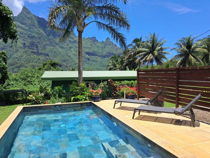 Maison de vacances pour 4 personnes, avec jardin et balcon dans Mo'orea