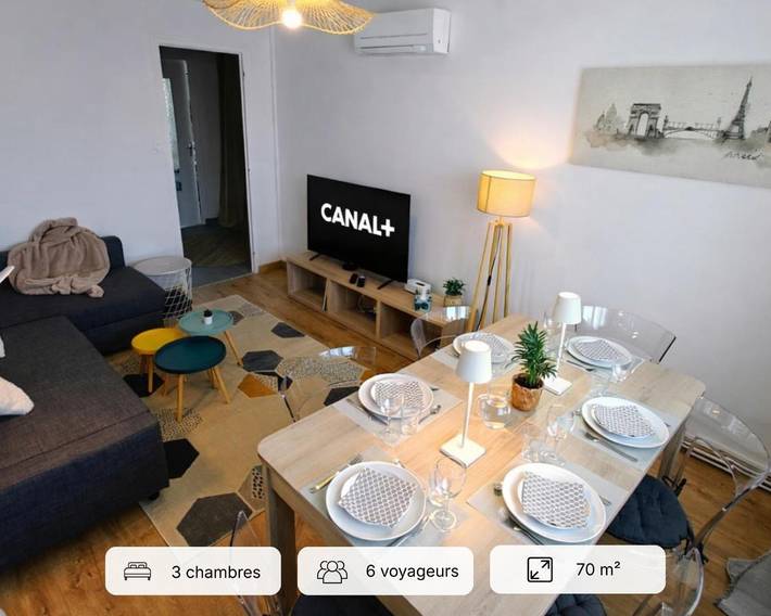 Gîte pour 6 personnes, avec Balcon et Vue à Seyssinet-Pariset - 2