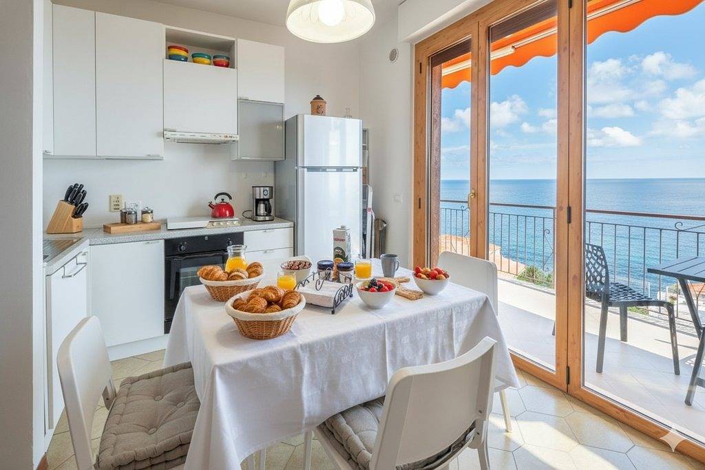 Ganze Wohnung, Wohnung mit Terrasse mit Meerblick und A/C | Ap57 in Piani-Ciapin, Cipressa