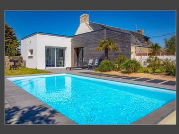 Gîte pour 6 personnes, avec terrasse dans Plage Kerminihy