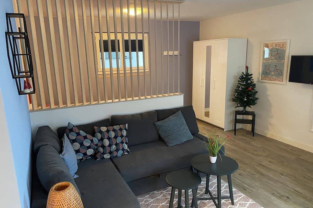 Ganze Wohnung, Modern studio in 1970s house in Haslital in Schattenhalb, Berner Oberland