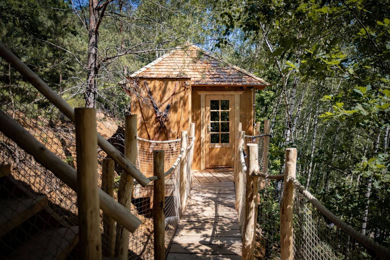 Recreatiedomein Warredal — Tree House 1 met hottub in Maaseik, Hoge Kempen