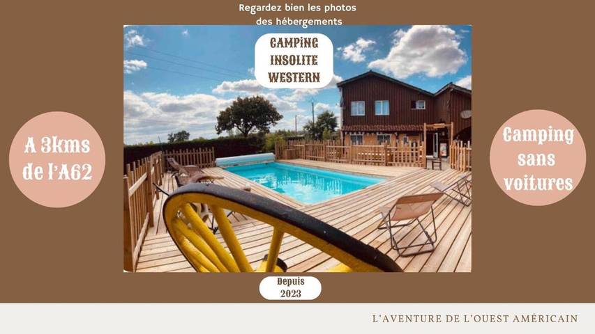 Location de vacances pour 2 personnes, avec piscine ainsi que vue et jardin à Bouglon