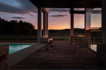 Casa rural para 6 personas, con jardín además de vistas y piscina en Alcalaten