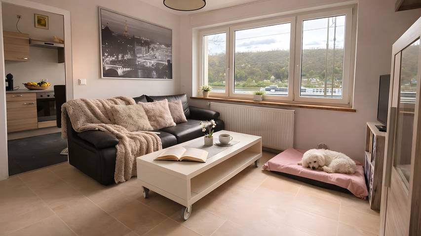 Ganze Wohnung, Ferienwohnung für 2 - 4 Personen in Sankt Goarshausen an der Loreley, mit Rheinblick & Burgpanorama in Sankt Goarshausen, Mittelrhein