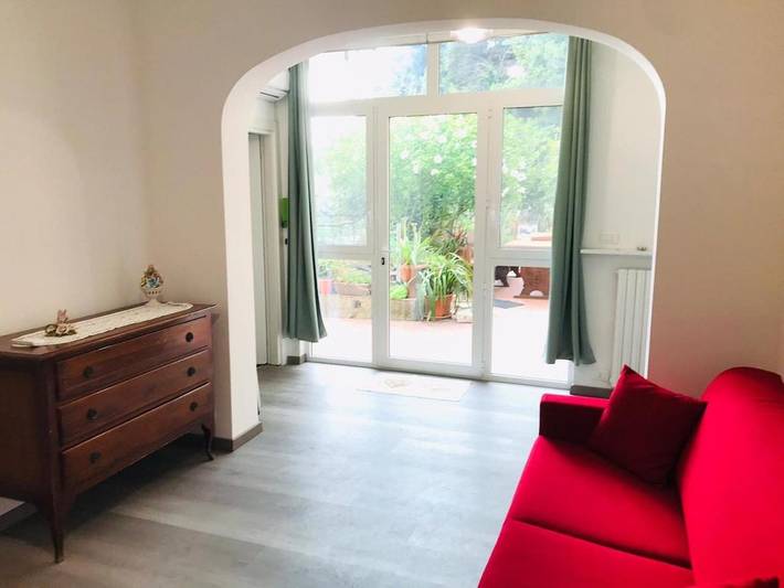 Ferienwohnung für 4 Personen, mit Garten und Ausblick