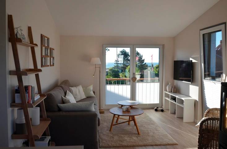 Ferienwohnung mit Meerblick für 4 Personen, mit Balkon