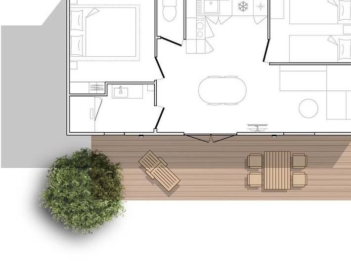 Bungalow für 4 Personen auf Île d'Oléron - 4