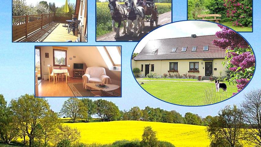 Ferienwohnung für 3 Personen, mit Garten und Balkon in Lützow