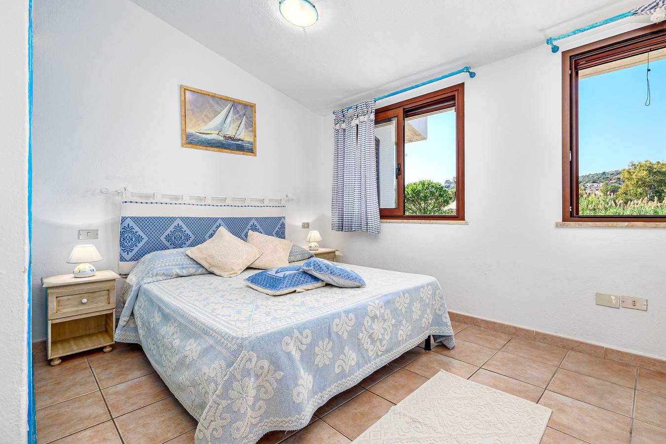 Ganze Wohnung, Ferienwohnung 'Blue House Laconia' mit Meerblick, Balkon und Klimaanlage in La Conia, Arzachena