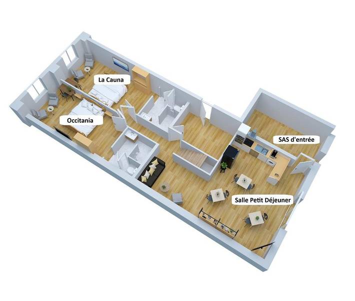 Location de vacances pour 2 personnes, avec jardin et piscine à Pechbonnieu - 3