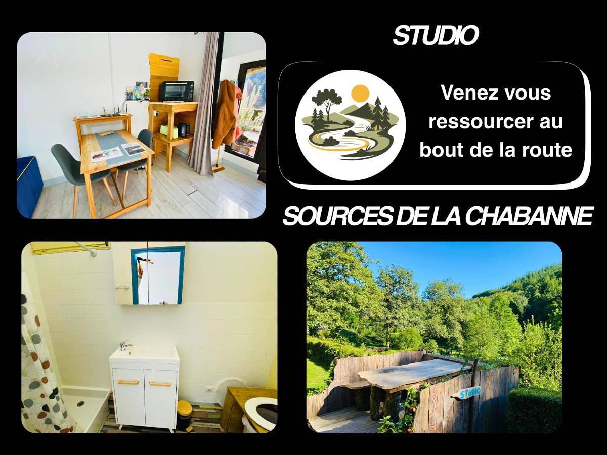 Appartement entier, Studio aux Sources de la Chabanne in Saint-Hilaire-les-Courbes, Région de Tulle