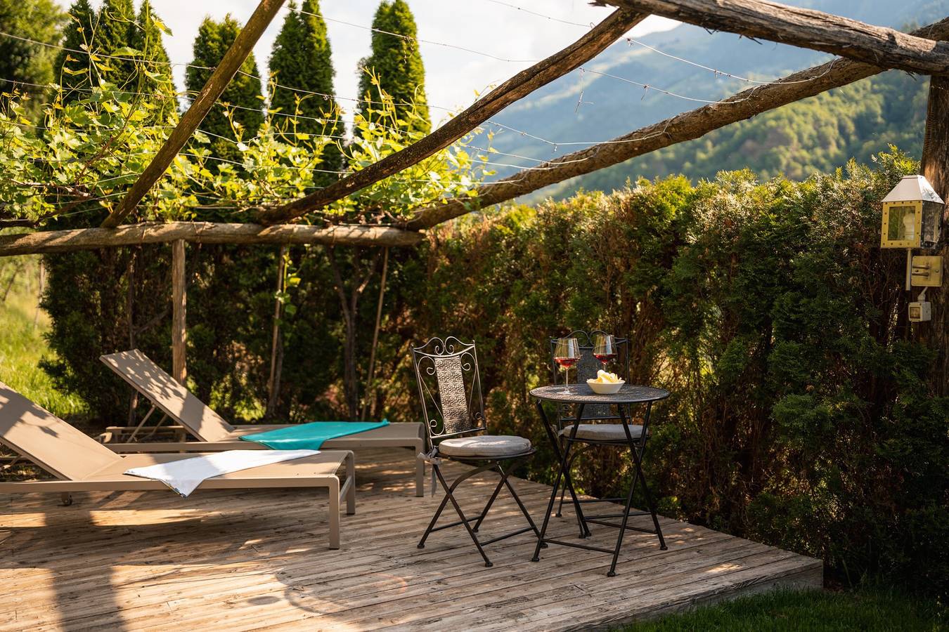 Chalet Hortensie: Romantisches Chalet mit Garten und Weinlaube in Riffian, Passeiertal