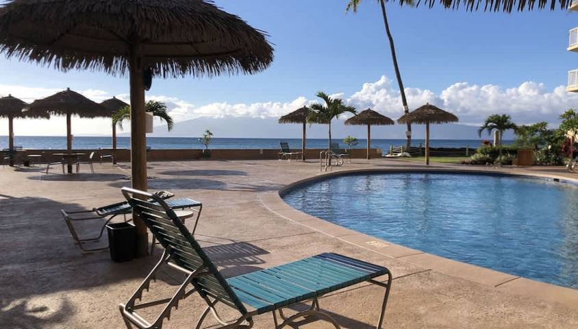 Ferieleilighet for 2 personer, med badebasseng og balkong, barnevennlig i Hawaii