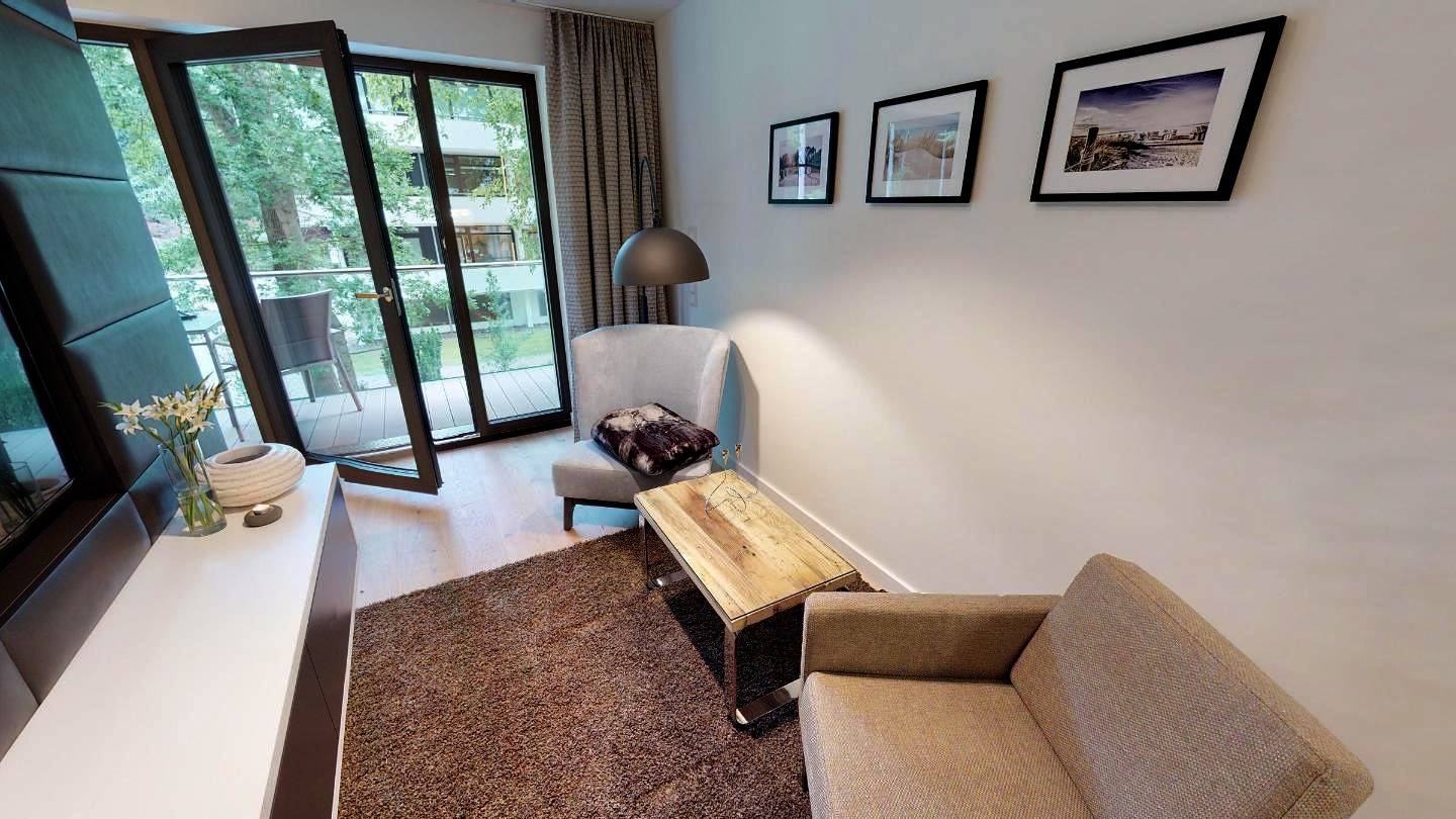 Ganze Wohnung, Luxus-Ferienapartment 1.10 für 2 Personen mit Hund mit Balkon in strandnähe in Timmendorfer Strand, Ostholstein