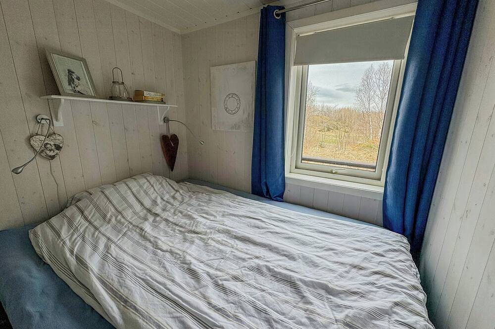 Hütte mit Nordlicht und Meerblick in der Nähe von Stetinden in Ballangen