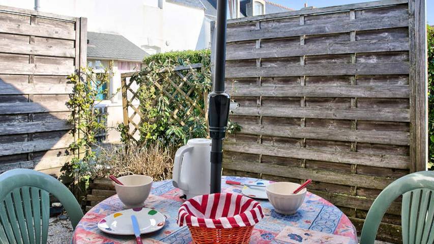 Appartement de vacances pour 3 personnes, avec jardin