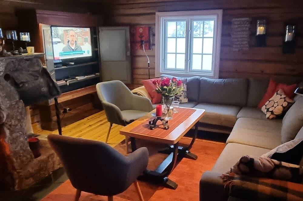 Modernes Blockhaus auf Blefjell in Flesberg