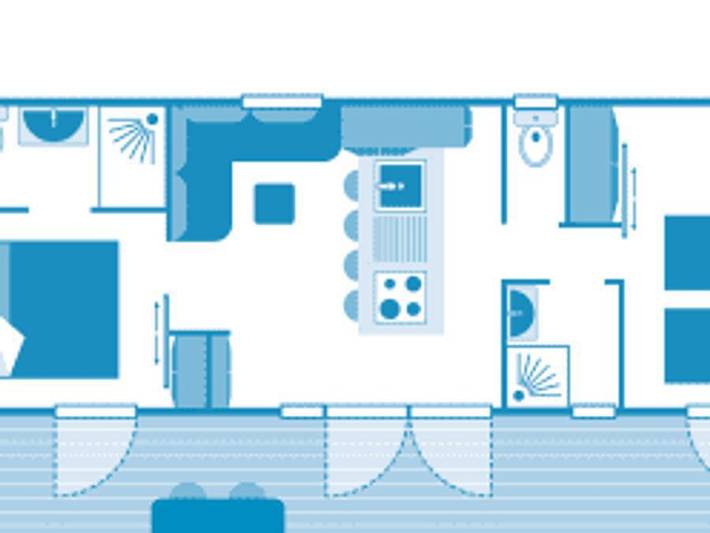 Mobil home pour 4 personnes, avec bassin pour enfant, animaux acceptés à Saint-Crépin-et-Carlucet - 4