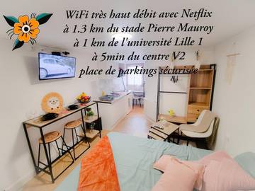 Gîte pour 2 personnes, animaux acceptés dans Décathlon Arena - Stade Pierre Mauroy