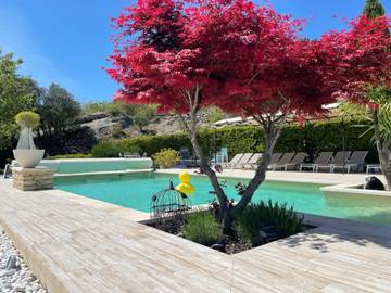 Location de vacances pour 10 personnes, avec piscine et jardin, adapté aux familles à Murs