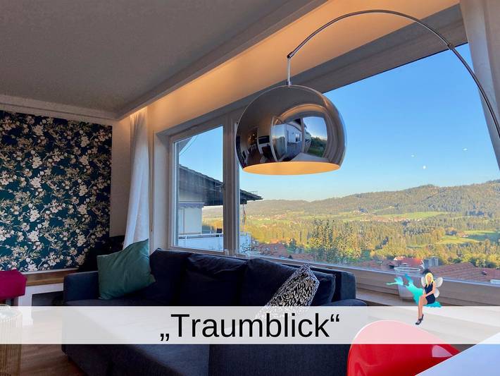 Ferienwohnung für 6 Personen, mit Balkon und Garten sowie Seeblick und Ausblick in Sigmarszell