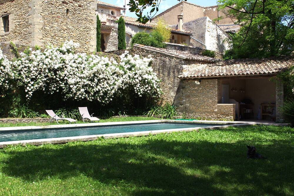 Orangery at the foot of a château in Vallabrix, Nimes region
