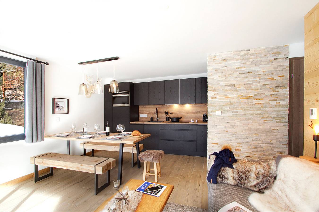 Appartement entier, Appartement de vacances pour 6 personnes avec balcon in Vénosc, Les Deux Alpes