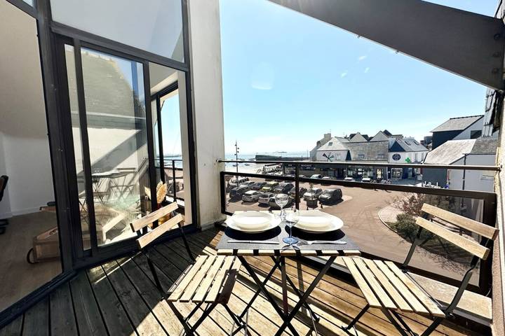Apartamento entero, Apartamento de vacaciones para 2 personas con balcón in Plage de Port Fontaine-Lomener, Ploemeur
