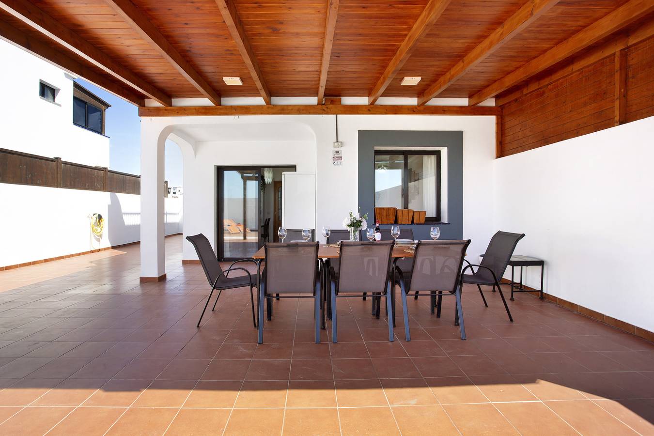 Ferienhaus 'Villa Zoe' mit Meerblick, Gemeinschaftspool und Wlan in Geafond, La Oliva