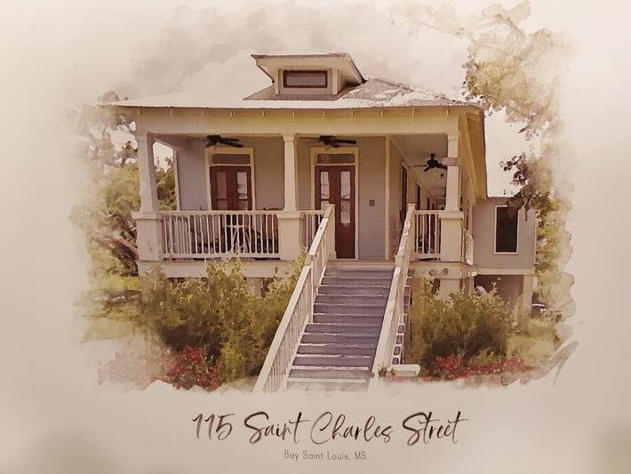 Vacation rental for 8 people, with balcony and yard, with pets in Bay St. Louis