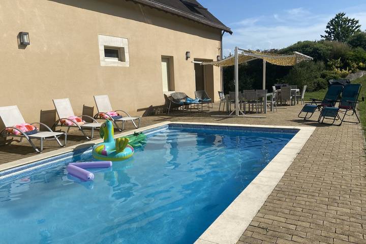 Maison de vacances pour 14 personnes, avec piscine et jardin
