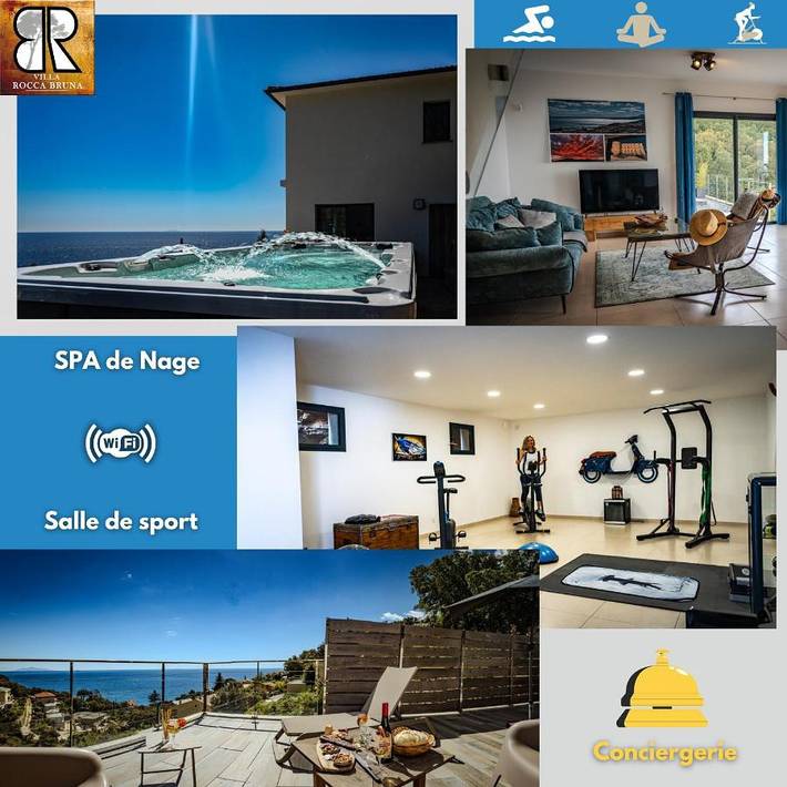 Location de vacances pour 6 personnes, avec vue ainsi que piscine et jardin, animaux acceptés à Santa-Maria-di-Lota - 3