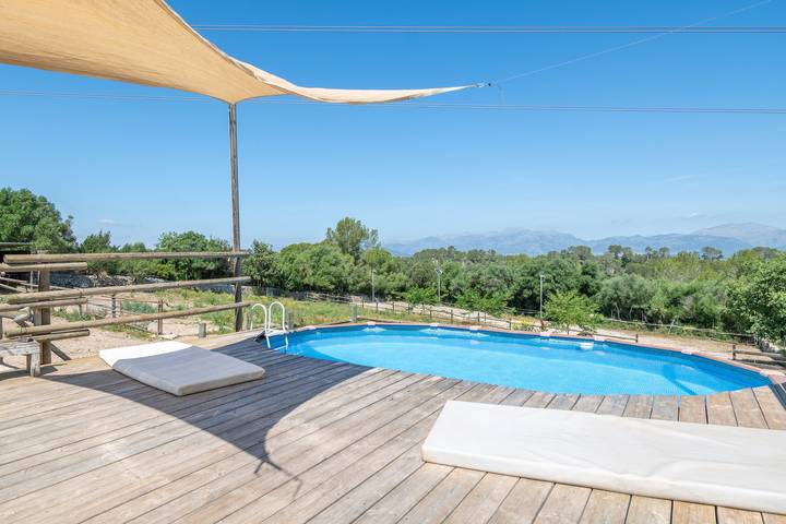 Ferienhaus 'Son Aloui' mit Bergblick, Gemeinschaftspool und Wlan in Llubí, Mallorca Inselmitte