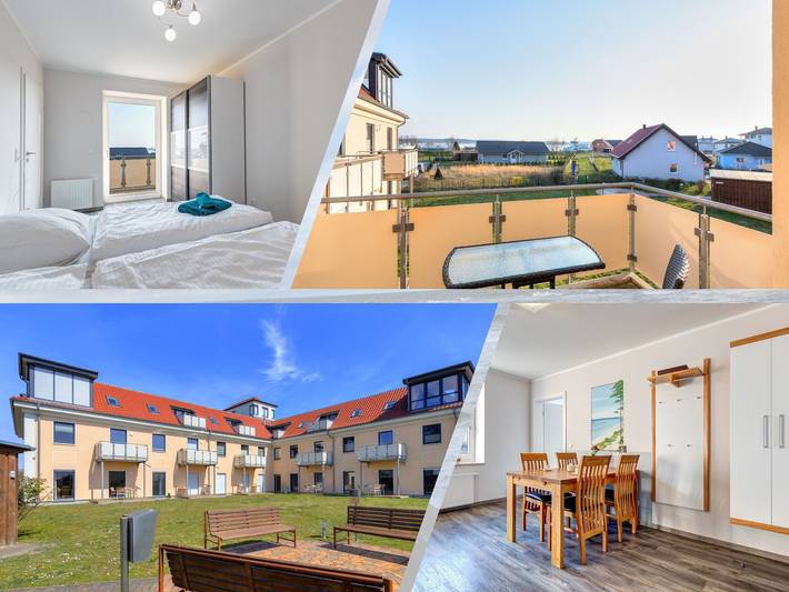 Bungalow für 4 Personen, mit Balkon und Garten sowie Seeblick in Peenemünde