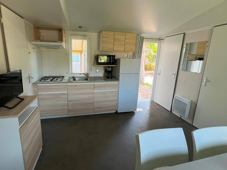 Camping Le Clos Virgile  - Mobilheim 6 personen - 3 Schlafzimmer - Tv - Klima in Sérignan, Mittelmeerküste (Frankreich)