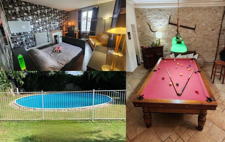 Gîte pour 2 personnes, avec Terrasse ainsi que Jardin et Piscine à Varreddes