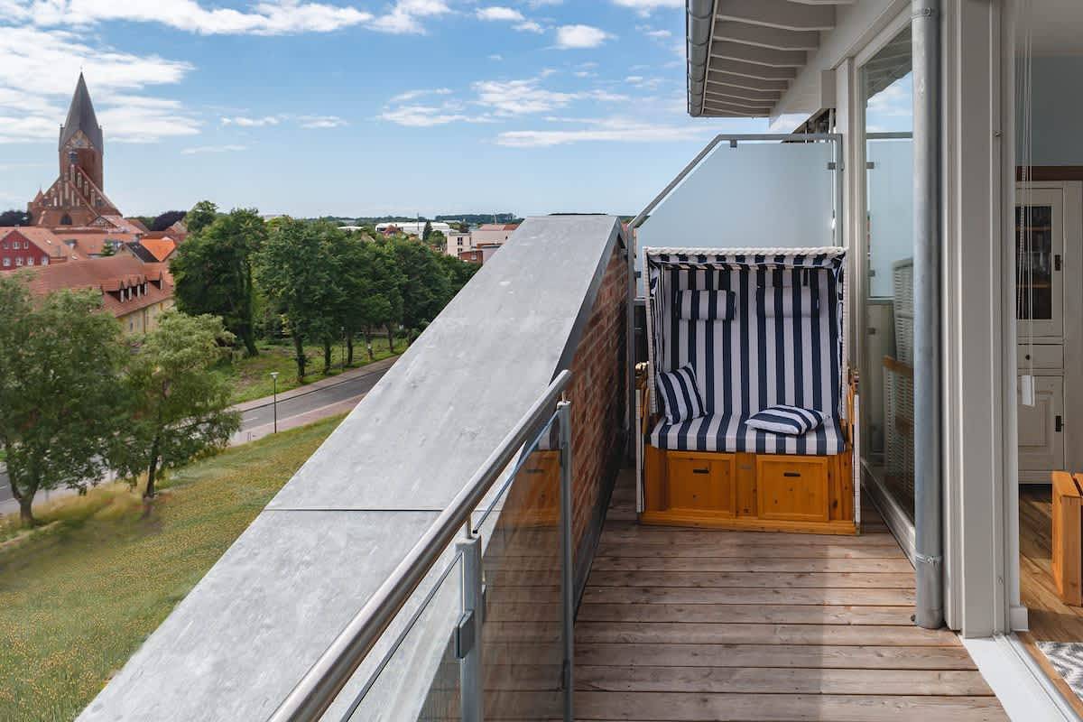 Ganze Wohnung, Ferienwohnung für 4 Personen mit Balkon/Terrasse in Barth, Vorpommern