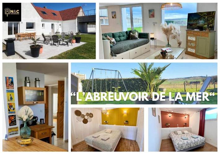 Ferienhaus für 10 Personen, mit Terrasse und Garten sowie Ausblick in Sangatte