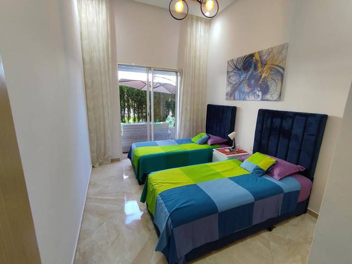 Gîte pour 6 personnes, avec balcon et vue ainsi que jardin et piscine à Bouznika - 3