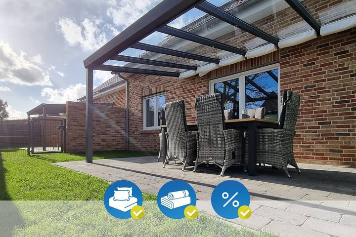 Ferienhaus für 10 Personen, mit Terrasse und Garten sowie Sauna und Seeblick in Wangerland