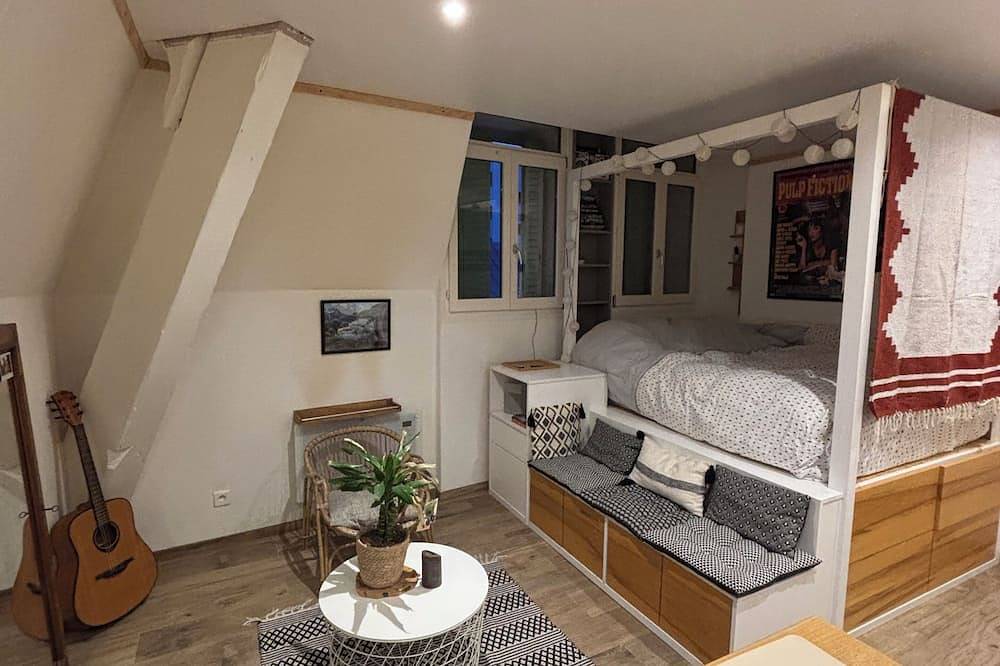 Ganze Wohnung, Charming little studio with lake and mountain views from the bed. in Évian-les-Bains, Thonon-les-Bains und Umgebung