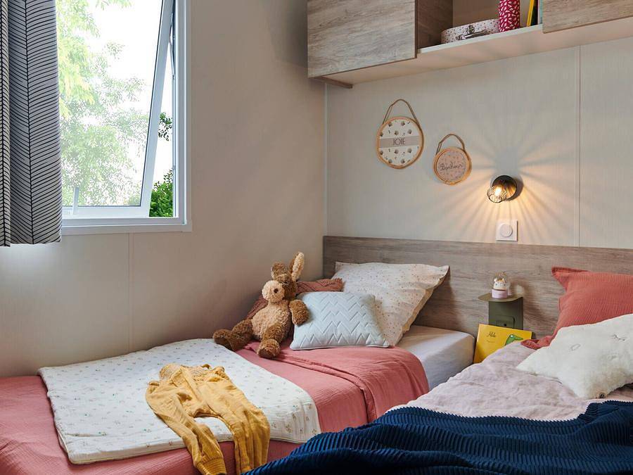 Camping la Vallée - Mobilheim 6 personen - Comfort | 3 Schlafz. | 6 Pers. | Erhöhte Terrasse | Klimaanlage | Tv in Saint-Sauveur-de-la-Mer, Lisieux und Umgebung