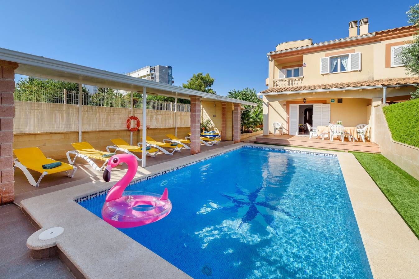 Ferienhaus Estrella de mar azul mit Pool, Klimaanlage, Wlan, Garten, Terrasse und Balkon in Port d'Alcúdia, Alcúdia