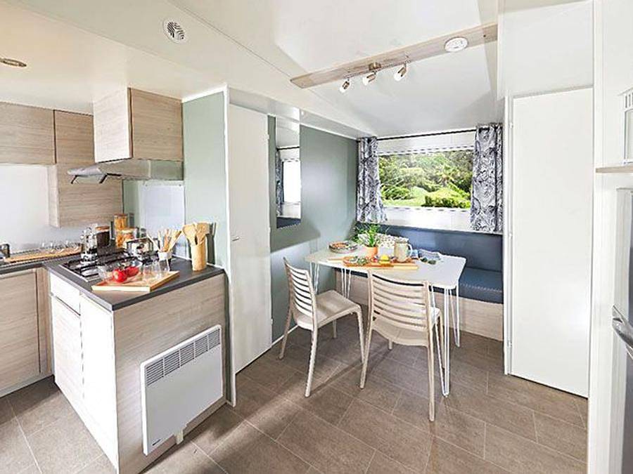Camping Le Bel été d'Anduze - Mobilheim 4 personen - Cottage Confort mit Klimaanlage in Anduze, Cevennen