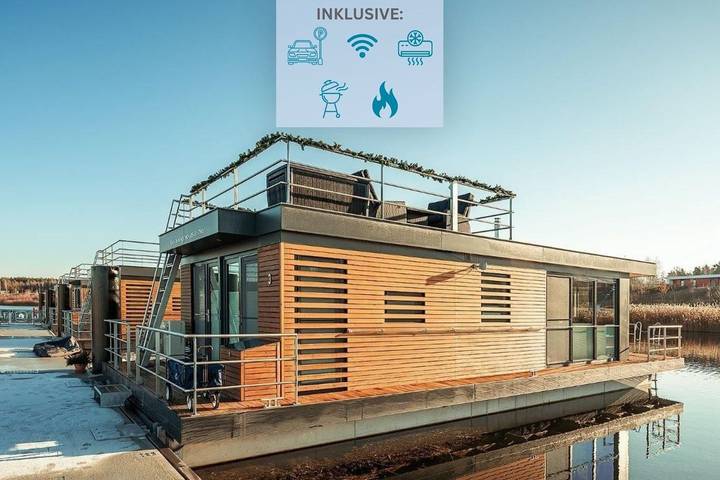 Ferienhaus für 4 Personen, mit Ausblick und Seeblick sowie Terrasse in der Lausitz