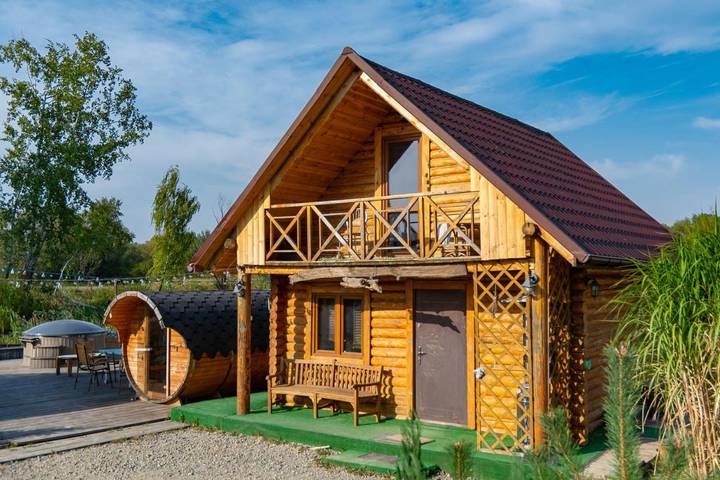 Domek letniskowy dla 5 osób, z Taras i Jacuzzi oraz Ogród i Sauna w Podkarpacie