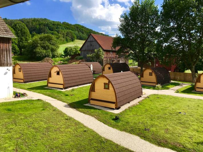 Hütte für 2 Personen, mit Garten und Terrasse, kinderfreundlich in Franken